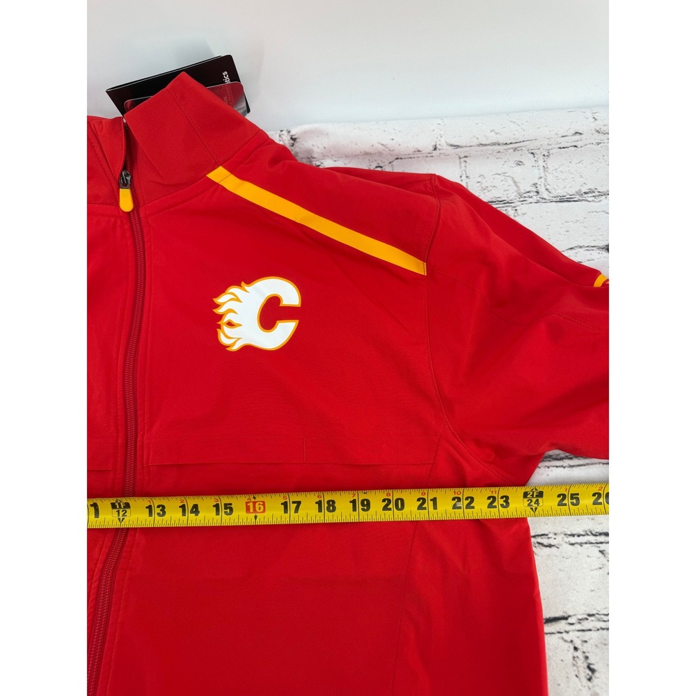 Calgary Flames Fanatics Authentic Pro Rink Coach's Jacket Red Mens Large - Flaw - Picture 7 of 8